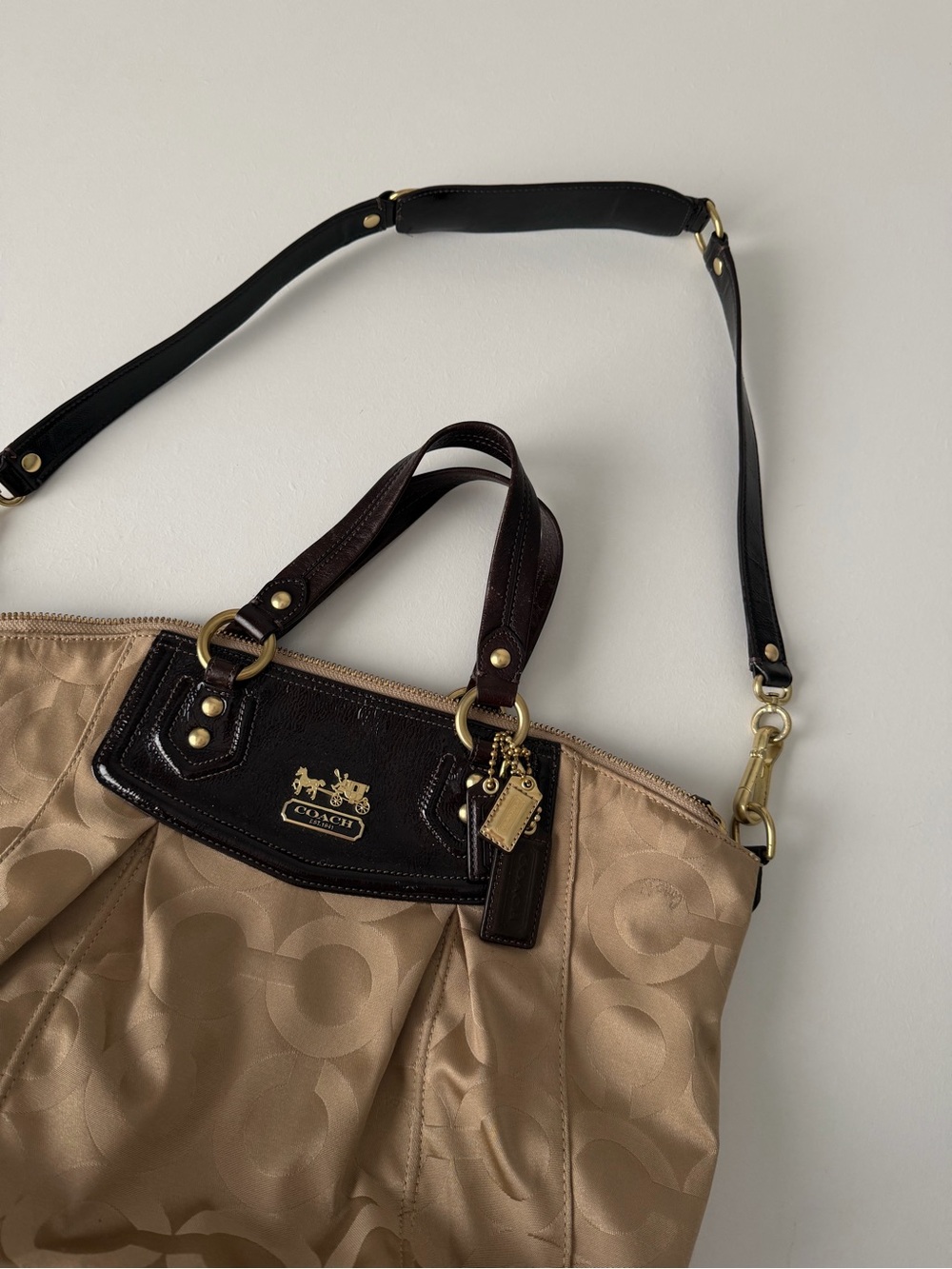 Brown + Tan Coach Bag - Picture 2 of 6